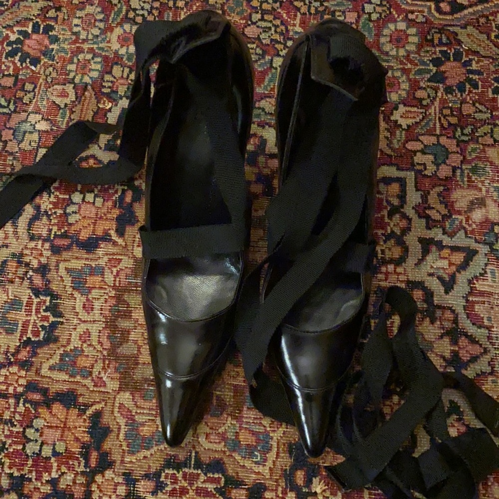 GUCCI TOM FORD 2002 RUNWAY W/F COLLECTION BLACK LEATHER STILETTOS AUTH - Picture 14 of 17